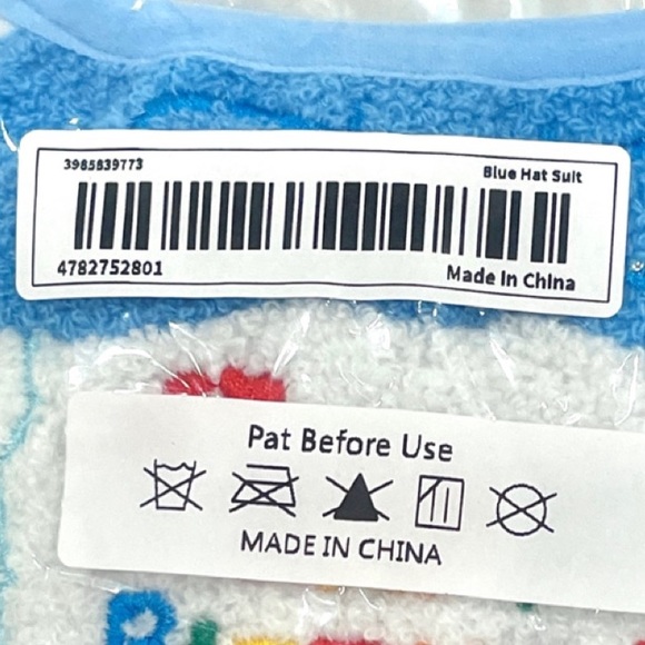 Pet Birthday Hat and Bib Set Blue/White for Small-Medium Dogs Cats NWT - Picture 9 of 9